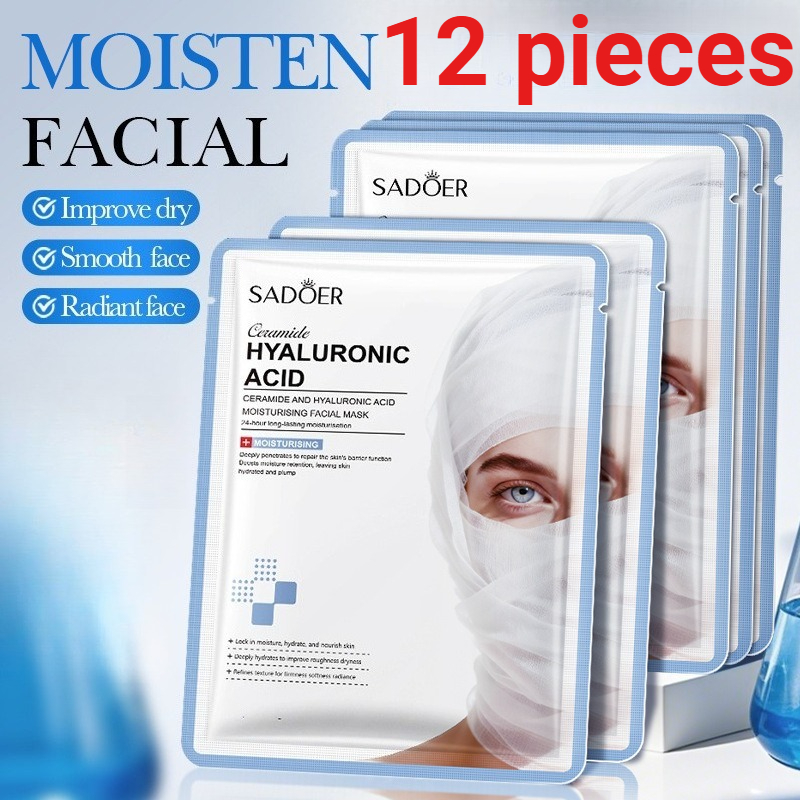 Lot de 12 masques faciaux hydr - Ceramide Moisturizer avis et prix