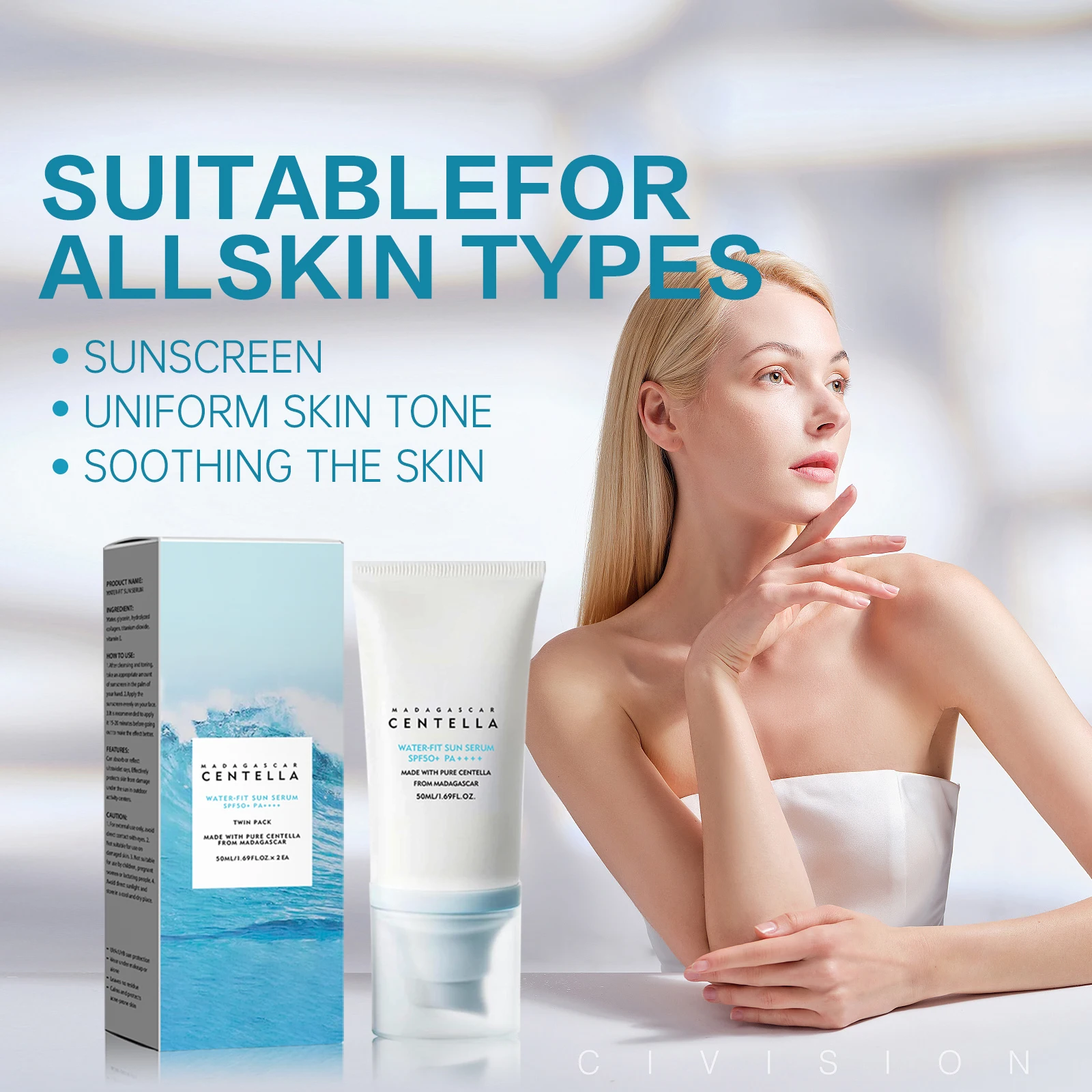 2/1 pièces SPF50 + crème solai - Spf 50 Sunscreen avis et prix